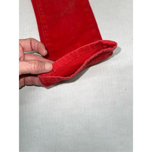 True Religion‎ Jeans Boys 4 Red Billy Straight Leg Flap Pocket Hip Hop Denim A39 - Picture 6 of 9